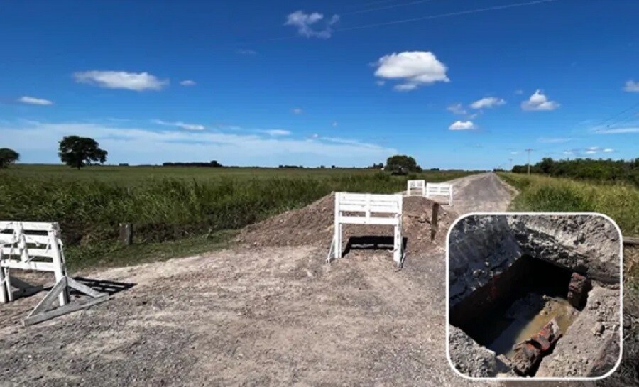 Clausuran un tramo del camino que conduce a Avellaneda Oeste