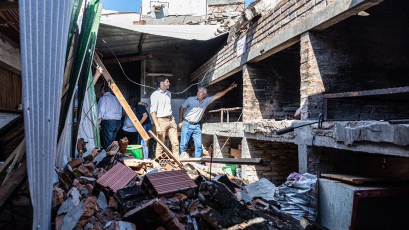 Pullaro monitoreó el avance de tareas en zonas afectadas por temporal