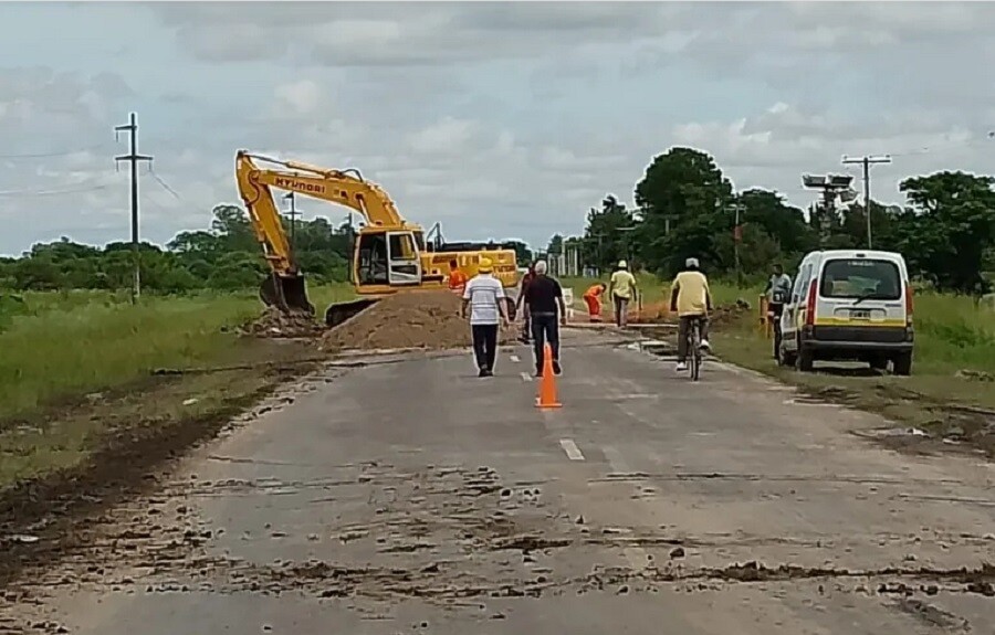 Reconquista: volvieron a cortar el tránsito en la Ruta 40, zona Barrio Nuevo