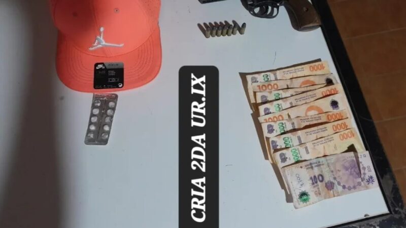Reconquista: persecución policial con detenidos. Secuestraron un revolver cargado y municiones