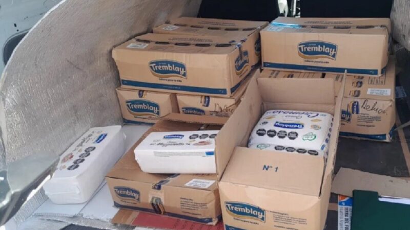 Decomisan 130 kilos de queso sin refrigeración en Ruta 11 ¿Qué hicieron con la mercaderia?