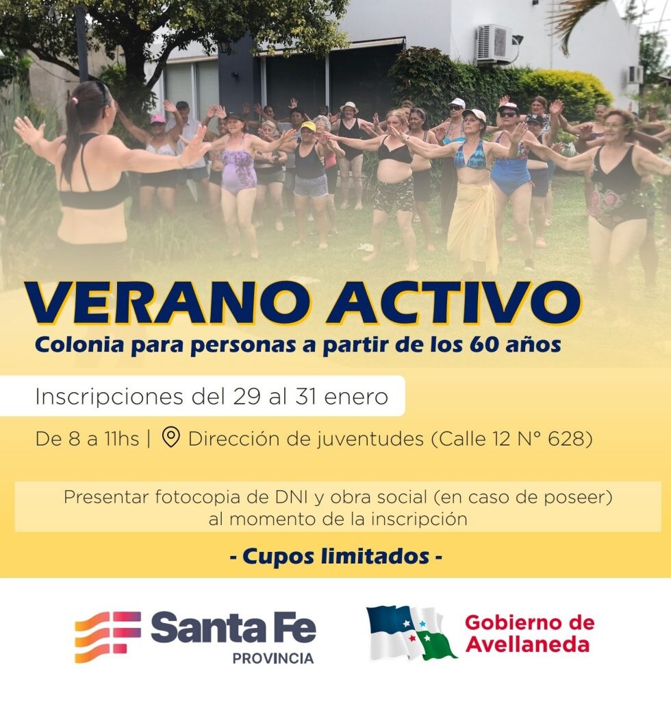Comienzan las inscripciones a “Verano activo” para personas mayores de 60 años