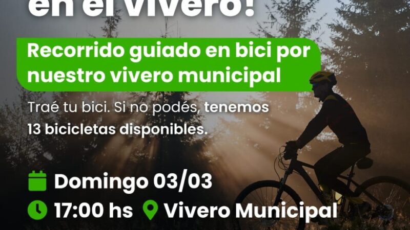 Cicloturismo en el Vivero Municipal de Reconquista