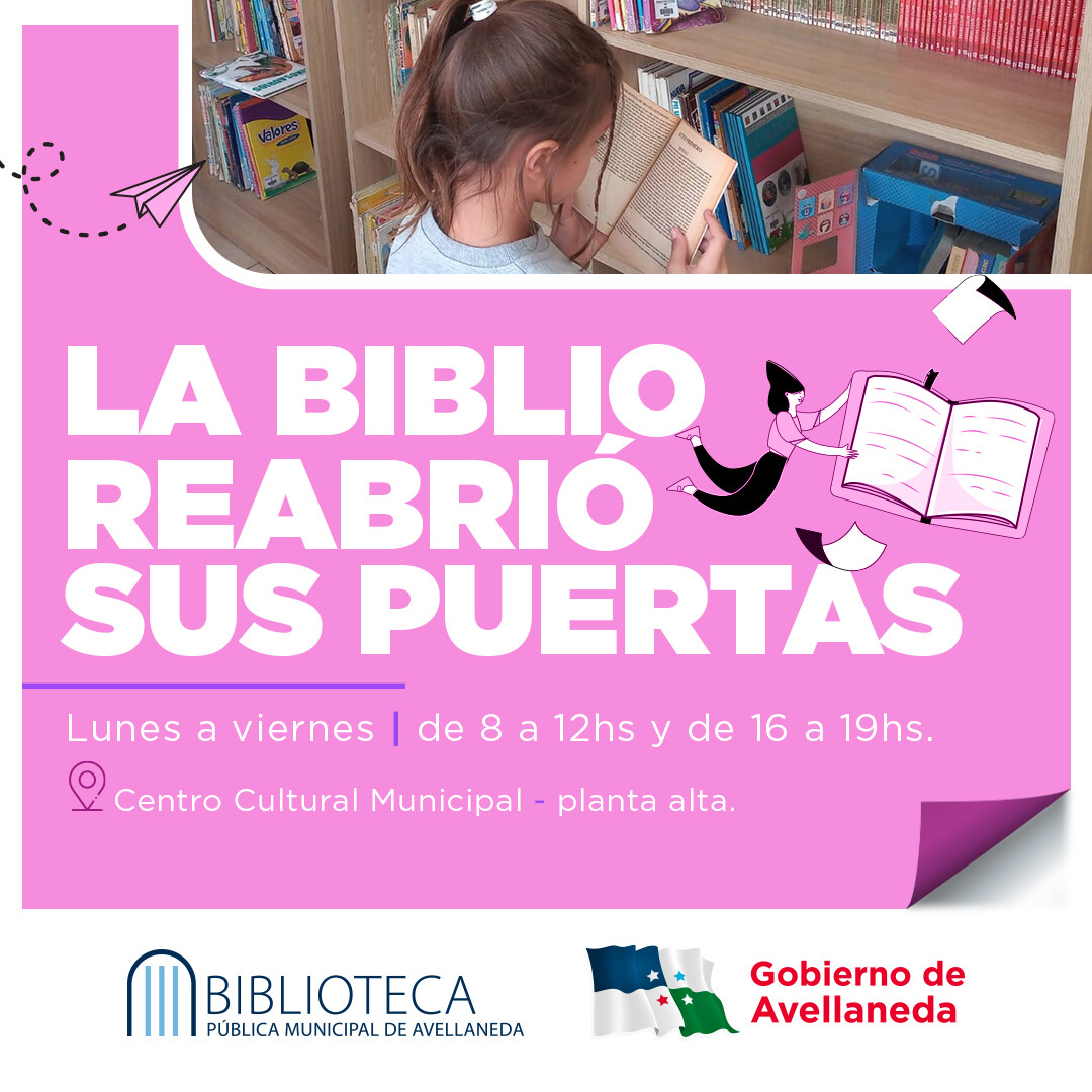 Avellaneda: la Biblioteca Pública Municipal reabrió sus puertas al público