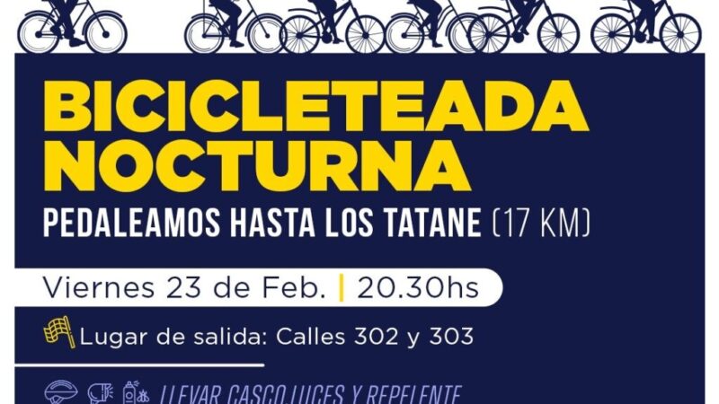 Avellaneda: invitan a participar de una nueva bicicleteada nocturna