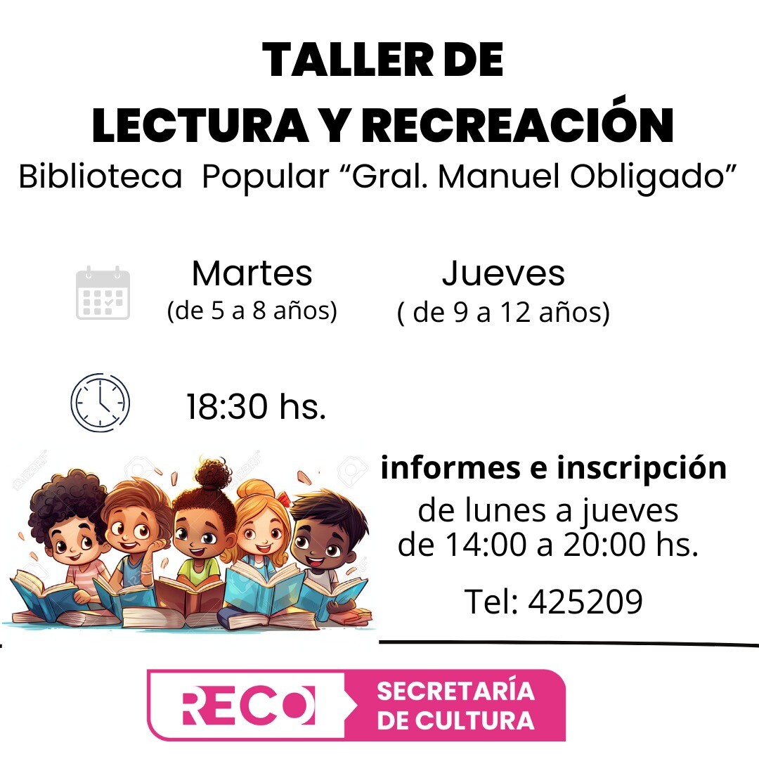 Reconquista: talleres gratuitos de Lectura en los barrios