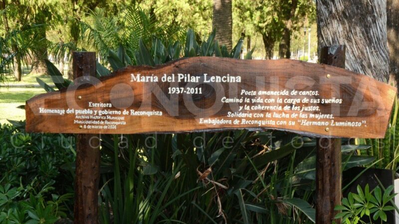 Reconquista rindió homenaje a la escritora María del Pilar Lencina