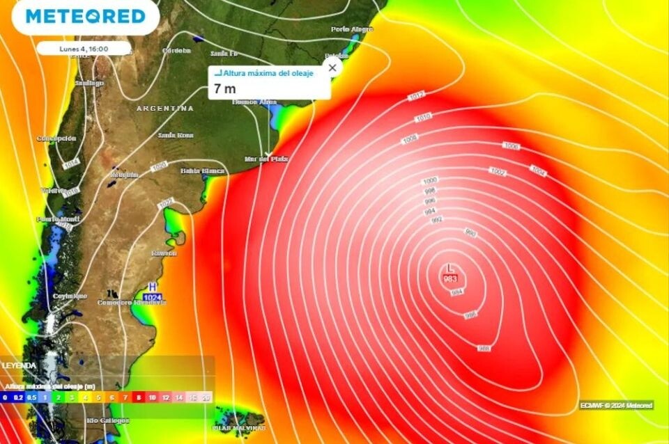 Mar del Plata está a la espera de un ciclón extratropical