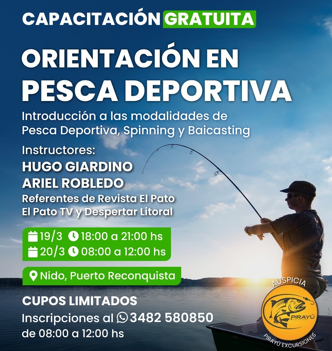 Reconquista ofrece capacitación gratuita en pesca deportiva