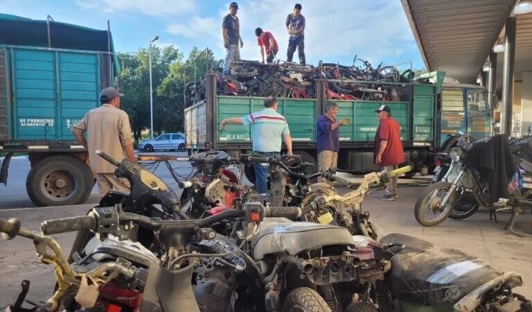 Villa Ocampo: compactan más de 100 motos retenidas desde 2012