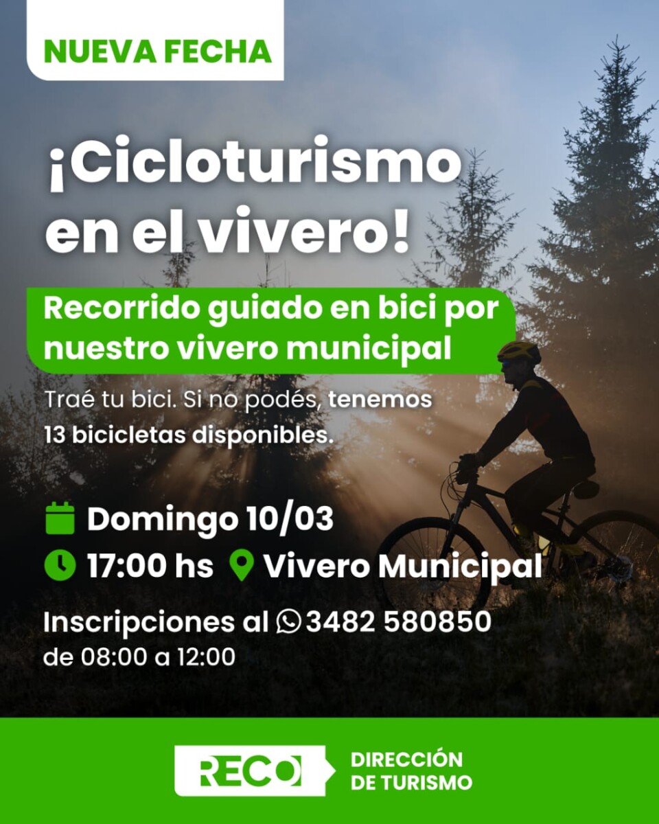 Naturaleza en movimiento: Vení a disfrutar el cicloturismo en el Vivero Municipal