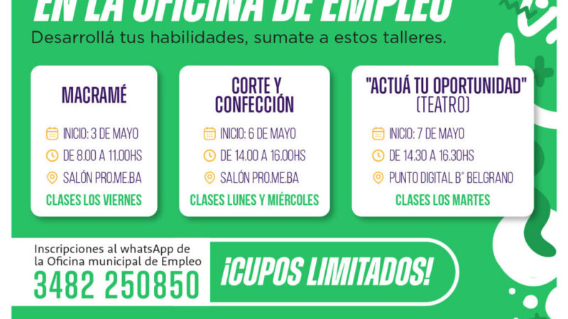Mes del Trabajador en Avellaneda: Sumate a las propuestas de la Oficina de Empleo