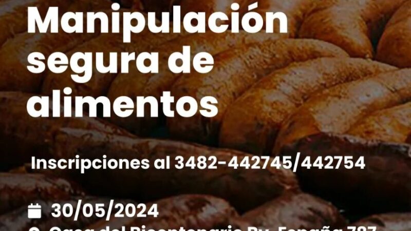 Capacitación gratuita en Manipulación de Alimentos