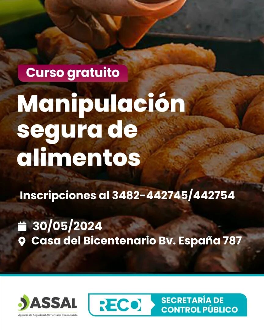 Capacitación gratuita en Manipulación de Alimentos
