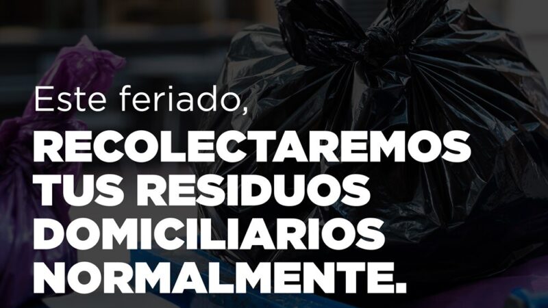 Residuos domiciliarios en Avellaneda: Será normal la recolección durante el feriado