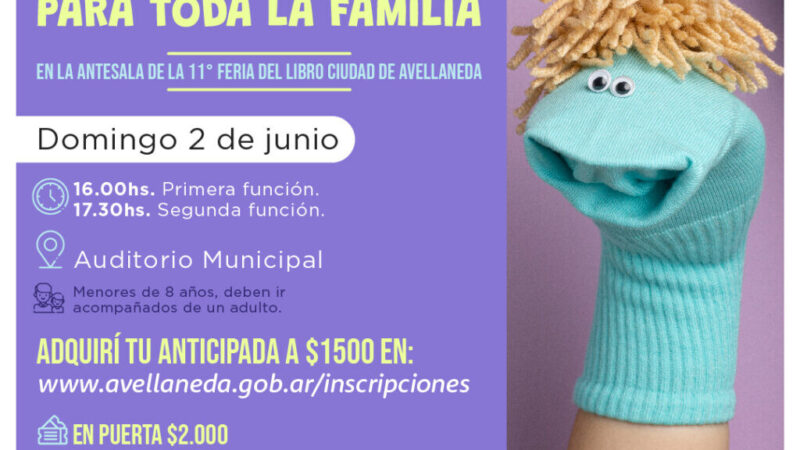 Los “Títeres para toda la familia” nuevamente en Avellaneda