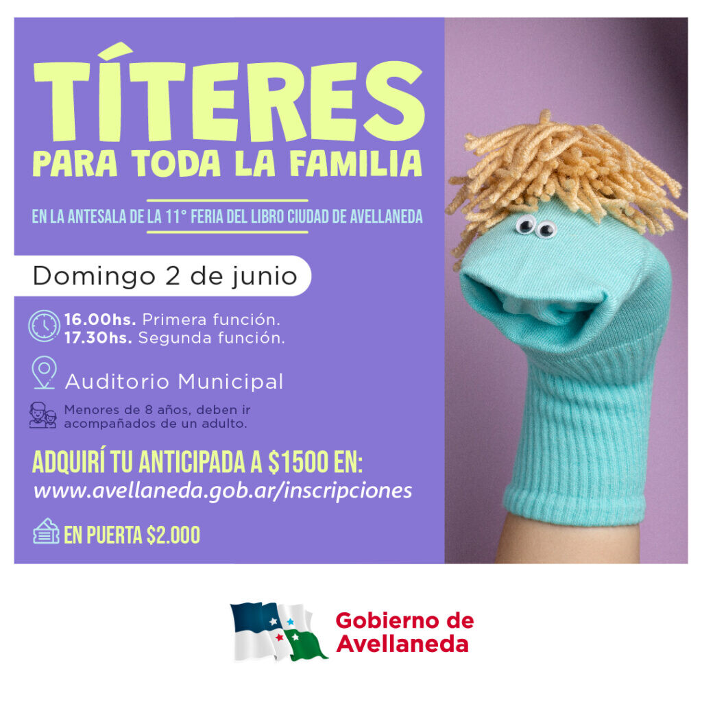 Los “Títeres para toda la familia” nuevamente en Avellaneda