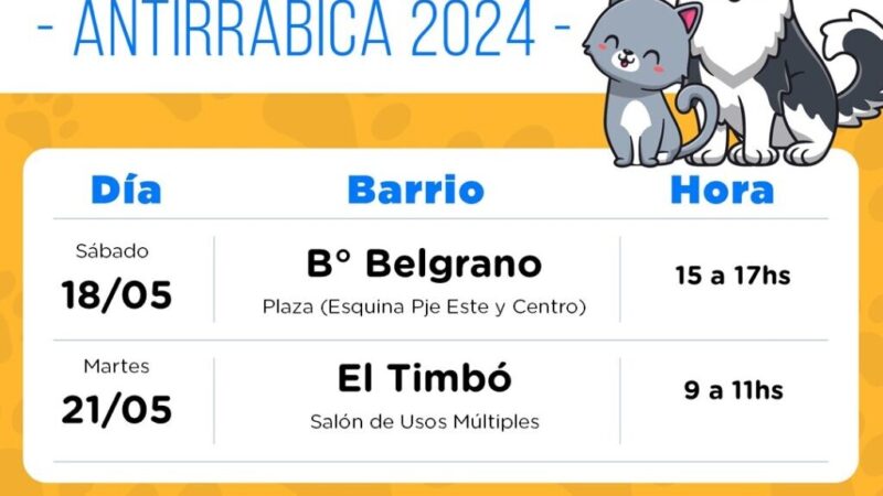 Vacunación antirrábica y desparasitación de mascotas en Avellaneda