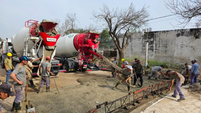 Avanza la pavimentación de calle Lucas Funes