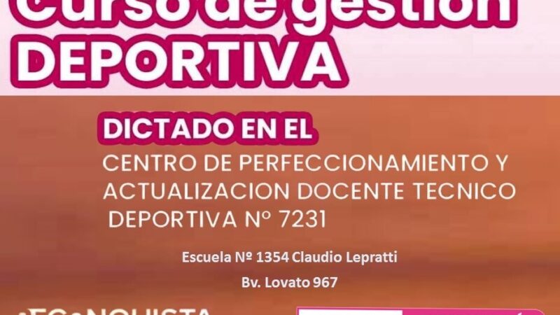 Curso de Gestión Deportiva en Reconquista