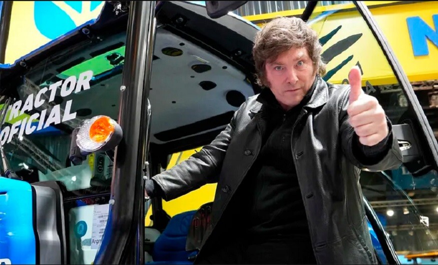 Javier Milei llega a Santa Fe para participar de Agroactiva