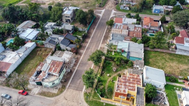 Romang: habilitan una nueva cuadra de cordón cuneta