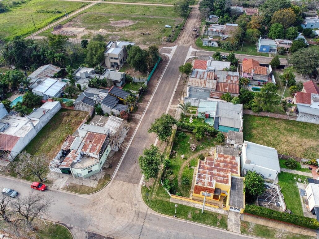 Romang: habilitan una nueva cuadra de cordón cuneta