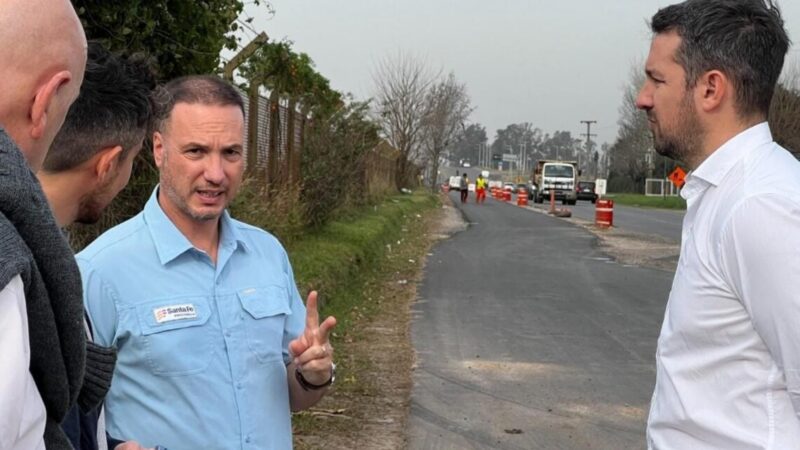 En Funes, Provincia reactivó la pavimentación de la avenida Galindo