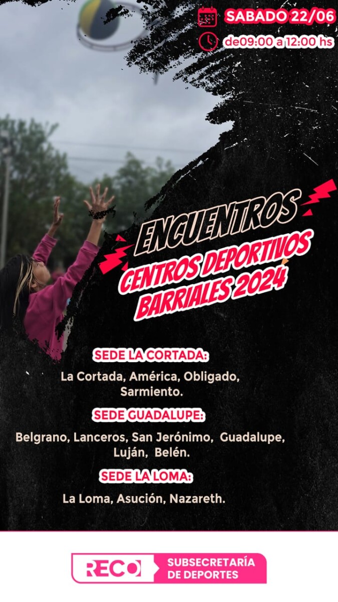 Encuentros de los Centros Deportivos barriales Municipales