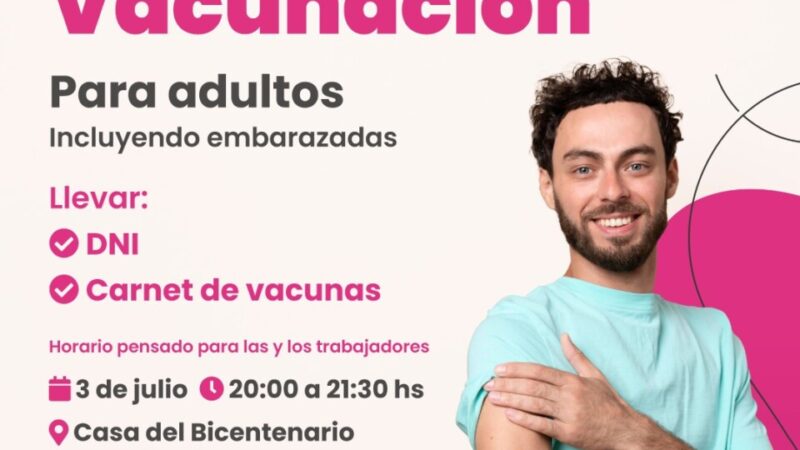 Jornada de vacunación en barrios de Reconquista ¿Dónde vacunan?
