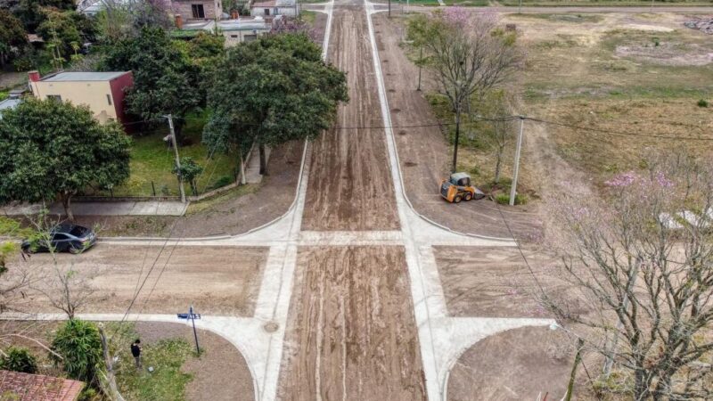 Romang: nueva cuadra con cordón cuneta habilitada al tránsito