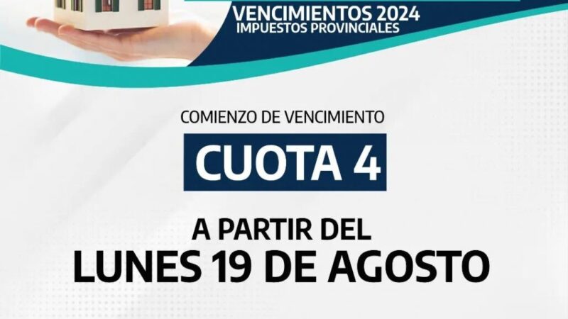 Romang: Vencimiento de la cuota 4 del Impuesto Inmobiliario Urbano