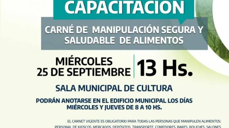 Capacitación en Manipulación Segura de Alimentos en Romang