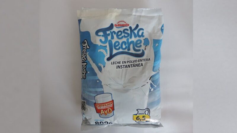 Seguridad Alimentaria: alerta sobre lotes de leche en polvo Freska Leche