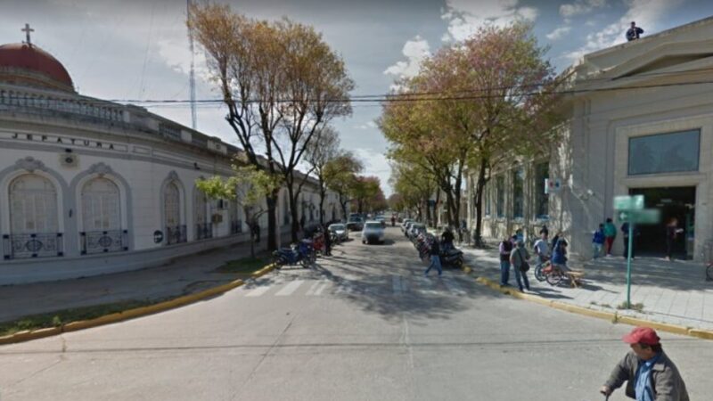 Corte de tránsito en calle San Martín por obras