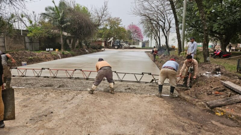 El hormigonado de calle Lucas Funes ya es una realidad