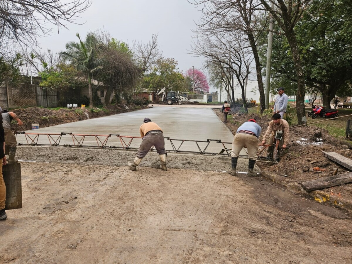 El hormigonado de calle Lucas Funes ya es una realidad