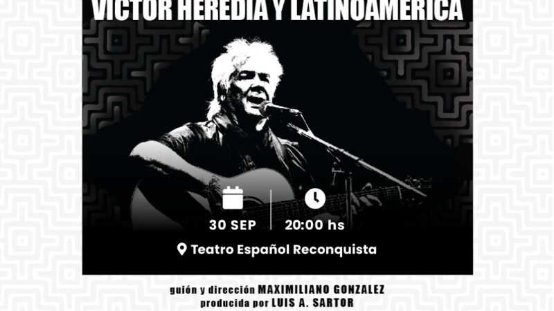El artista Víctor Heredia inaugura el ciclo Cine y Conversaciones en Reconquista