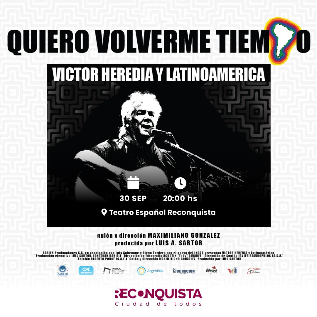 El artista Víctor Heredia inaugura el ciclo Cine y Conversaciones en Reconquista