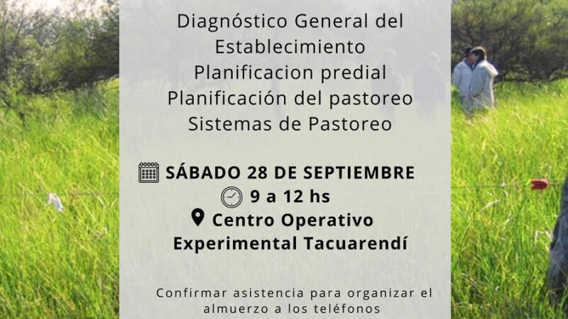 Tacuarendí: capacitan en sistemas de pastoreo en el Centro Operativo