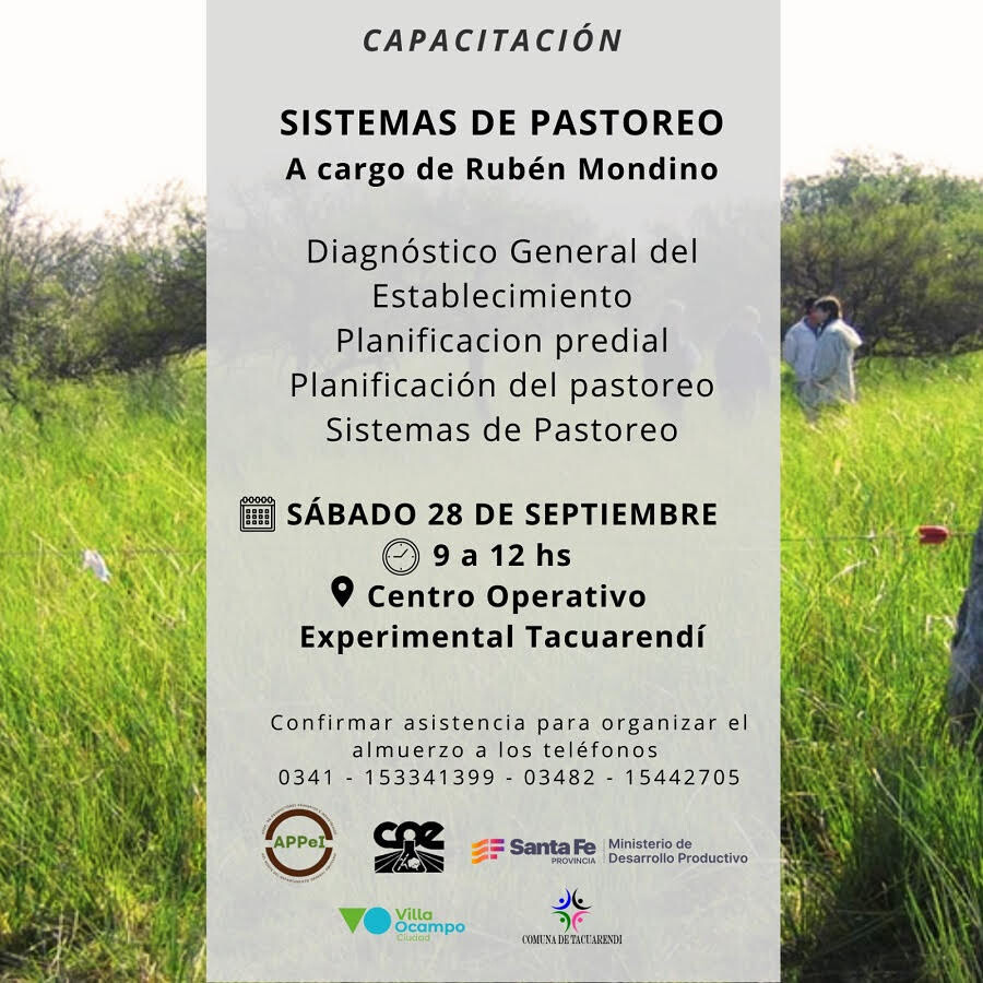 Tacuarendí: capacitan en sistemas de pastoreo en el Centro Operativo