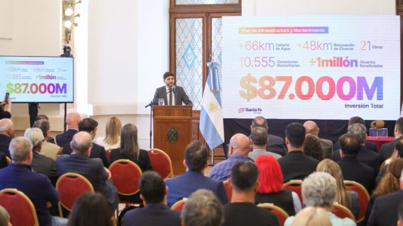 Provincia renovará las redes de agua potable y cloacas en la ciudad de Santa Fe