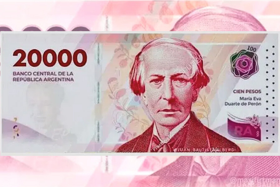 Nuevo billete de 20.000 pesos: circulará antes de fin de octubre