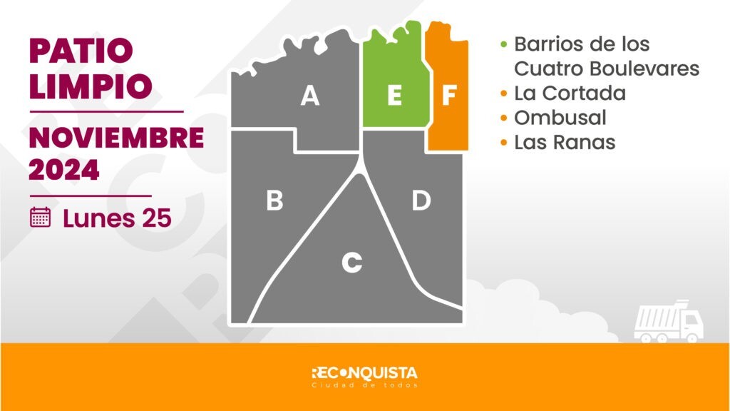 Cronograma “Patio Limpio” para el mes de noviembre 2024