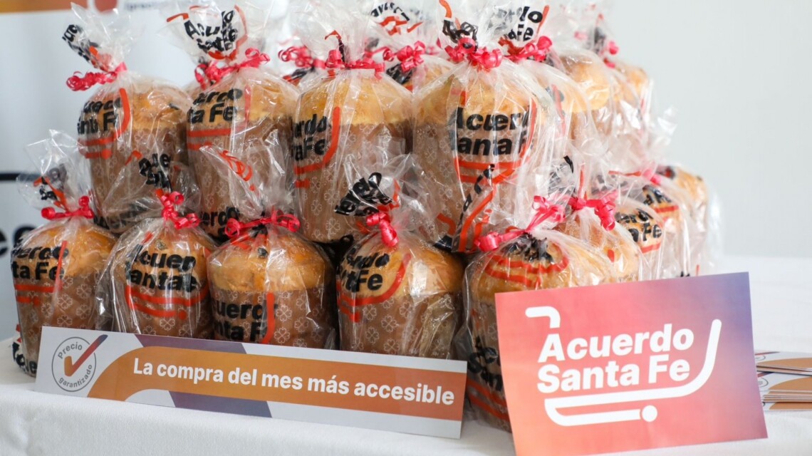Acuerdo Santa Fe: se presentó el pan dulce artesanal que se vende a precio diferencial para las Fiestas