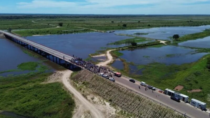 Villa Ocampo:  inauguraron el puente sobre el arroyo Paraná Miní
