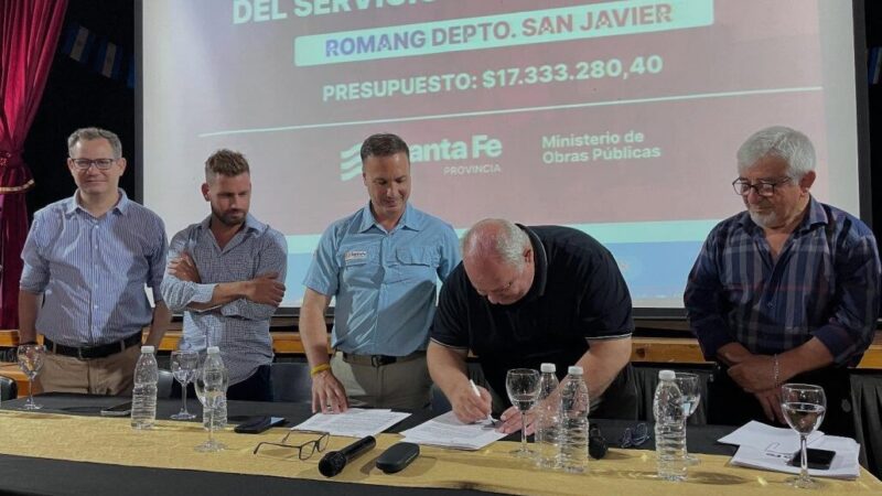 Romang: convenio millonario para obras de agua y entrega de escrituras