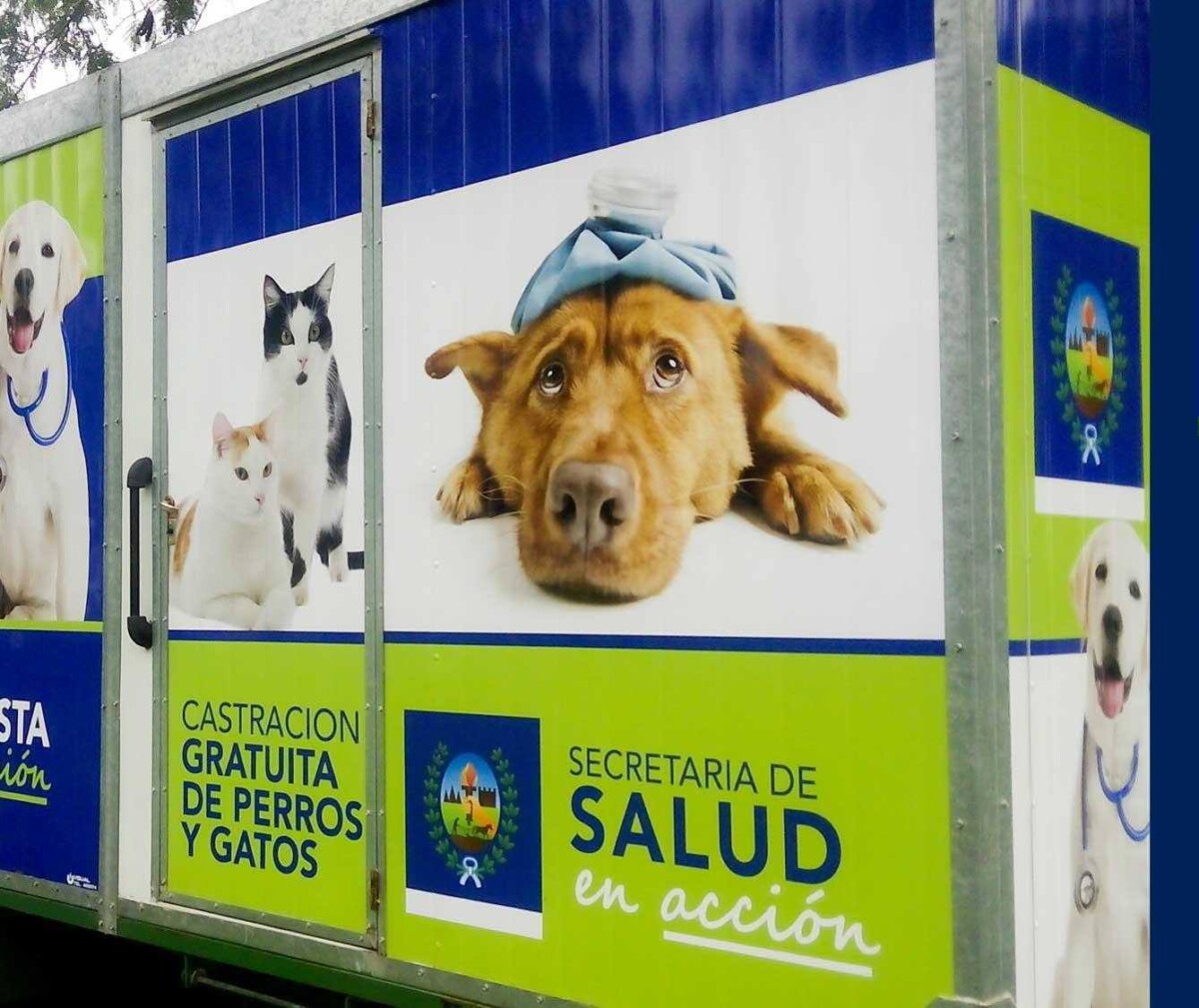 Quirófano móvil de sanidad animal atiende en barrio Obligado