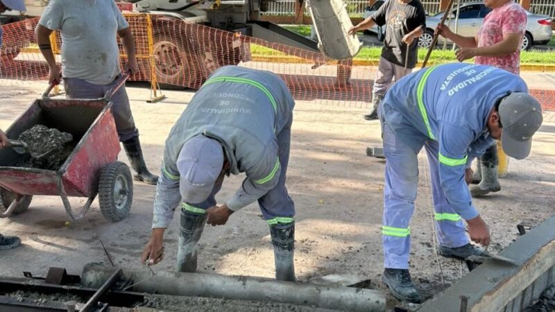 Avanzan las obras de pavimentación en Bv. Lovato