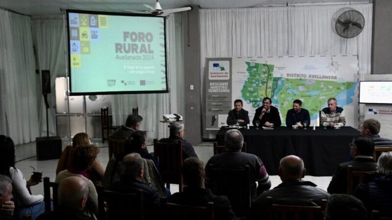 Avellaneda será sede del Foro de Innovación en Riego